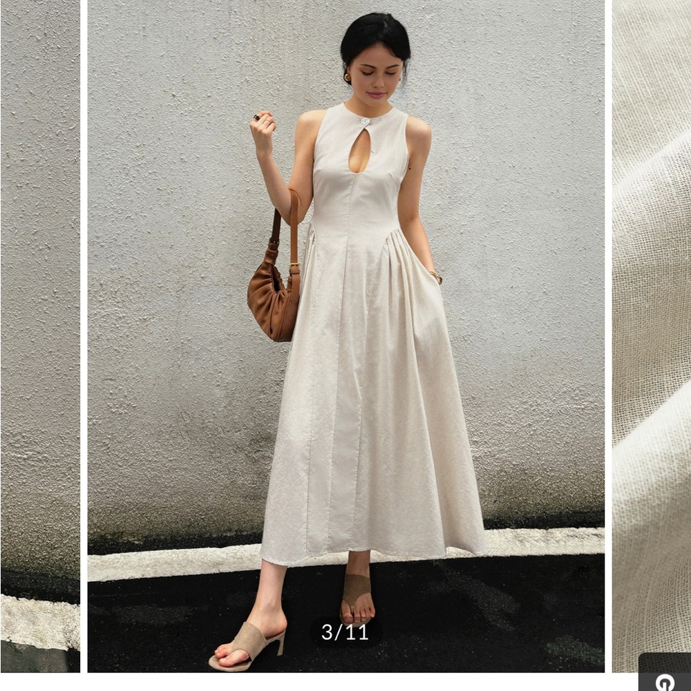 Brand new off white midi dress